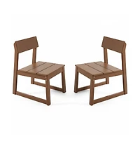 Clihome 2-Pack Hdpe Outdoor Garden Chairs - Modern Patio Dining Set with Weather-Resistant Frame