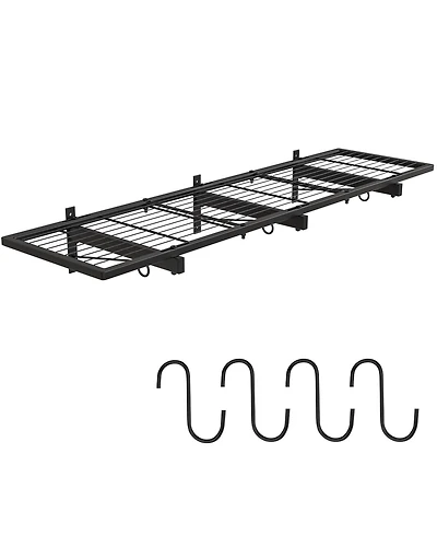 Xdovet Wall Mounted Shelf with Hooks for Storage