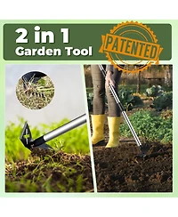 Xdovet Weed Puller Long Handle Manual Weeder Rake Hoe Garden Tool