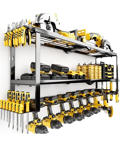 Xdovet Power Tool Organizer Wall Mount Metal Drill Holder Rack