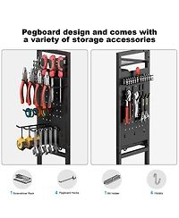 Xdovet Tools Organizer Cart Charging Station Rolling Drill Storage Rack