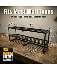 Xdovet Power Tool Organizer Wall Mount 3-Tier Drill Rack Charging Station