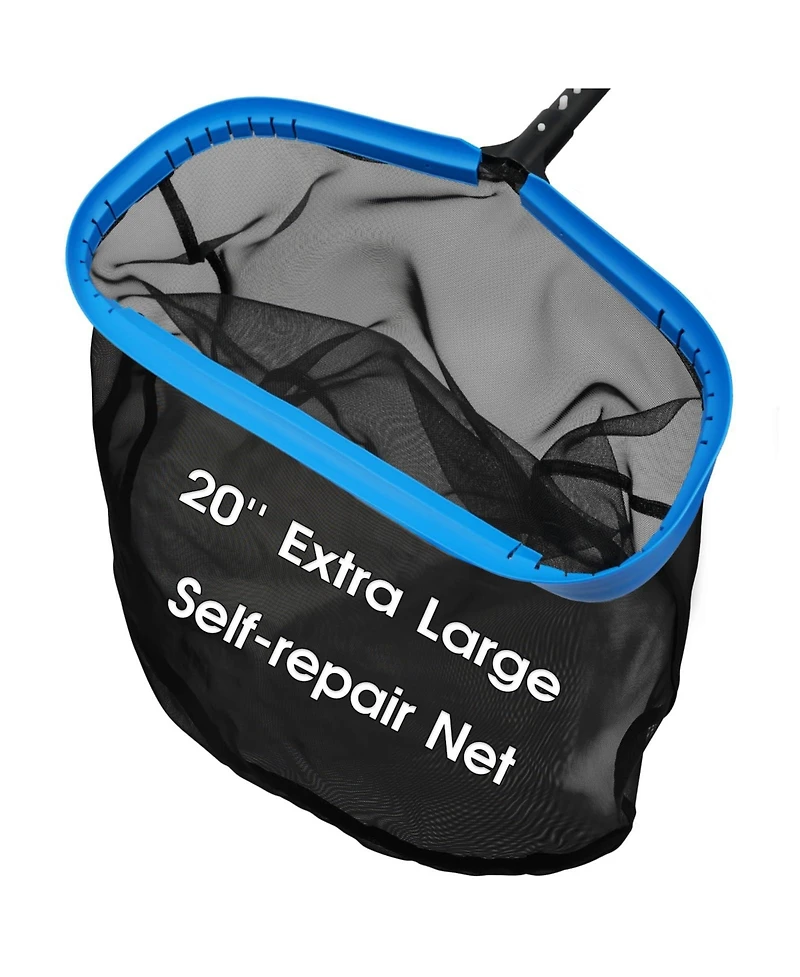 Xdovet Pool Skimmer Net Aluminum Frame Deep Bag Leaf Rake