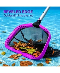 Xdovet Pool Skimmer Net Brush Head Adjustable Pole Set