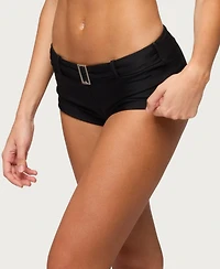 Edikted Women's Carolynne Belted Boyshort Bikini Bottom