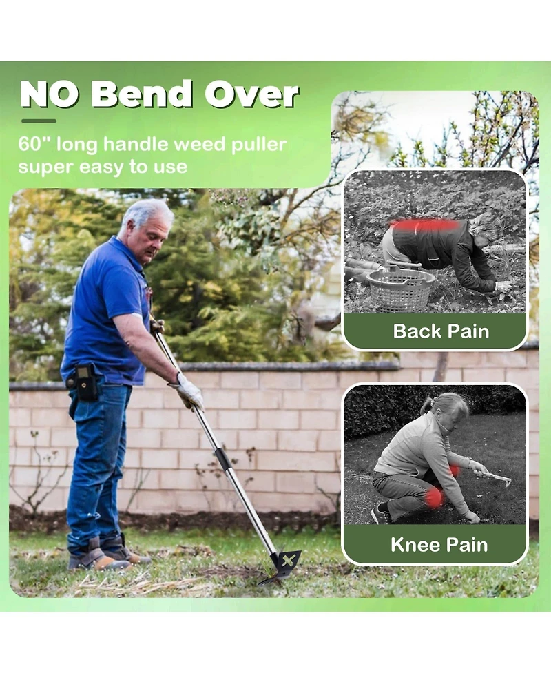 Xdovet Weed Puller Long Handle Garden Tool