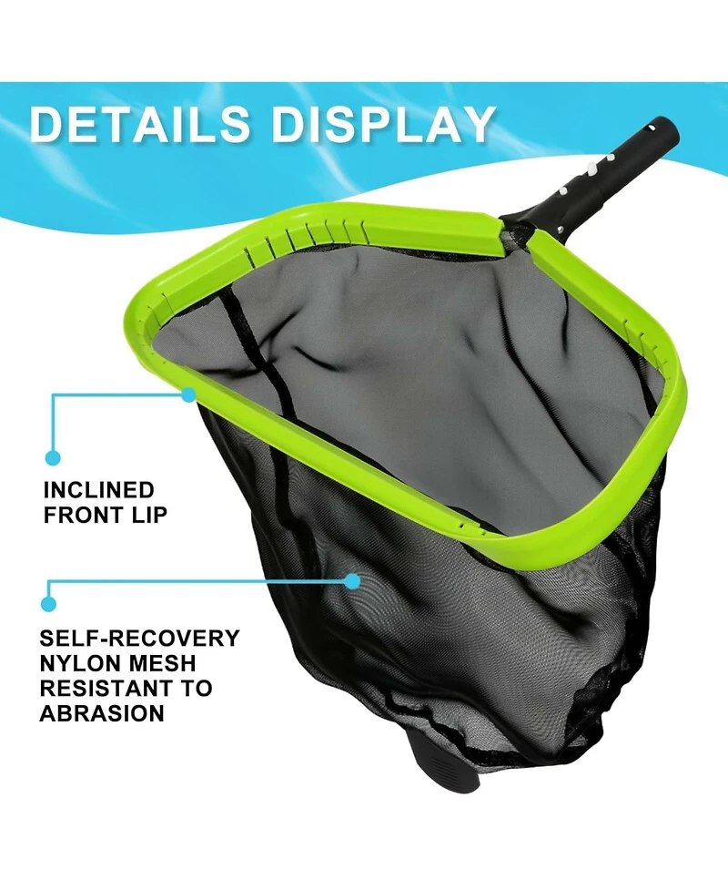 Xdovet Pool Skimmer Net Nylon Mesh Aluminum Frame