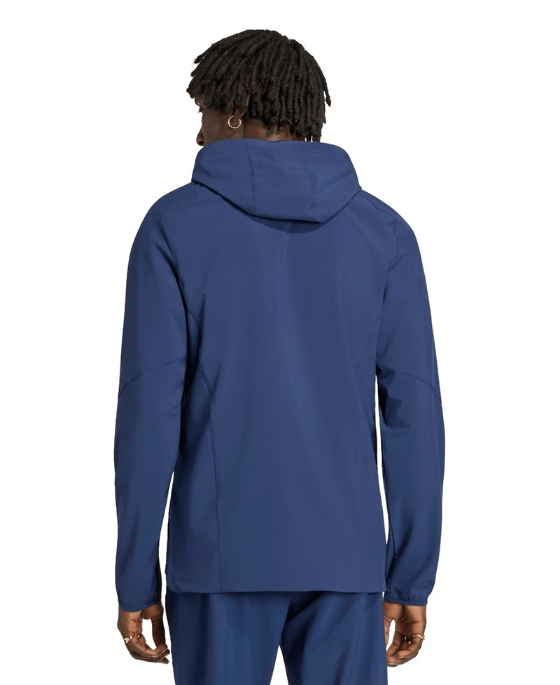 Adidas Men's Navy St. Louis City Sc Tiro Travel Full-Zip Hooded Windbreaker