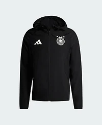 Adidas Men's Black Germany National Team Fifa x World Cup 2026 Tiro Travel Raglan Full-Zip Windbreaker