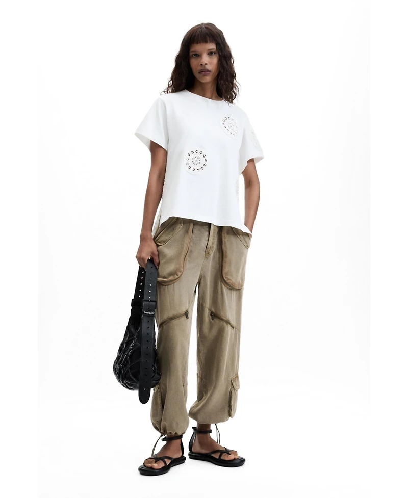 Desigual Women's Embroidered 100% cotton t-shirt