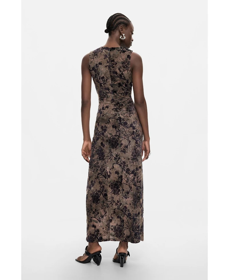 Desigual Women's Flocked Long Dress