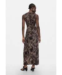 Desigual Women's Flocked Long Dress
