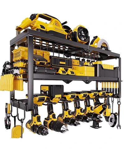 Xdovet Power Tool Organizer Wall Mounted Drill Rack Charging Station Great Father's Day Gift for Men