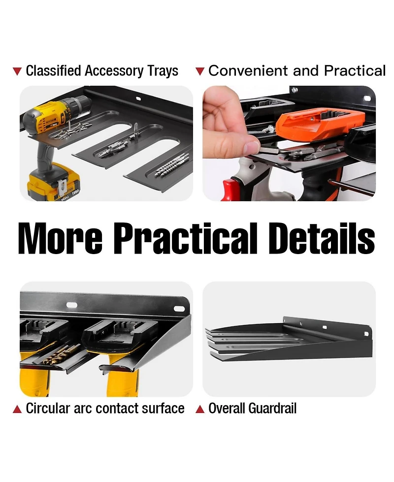 Xdovet Electric Drill Rack Wall Mounted Tool Organizer Storage Holder