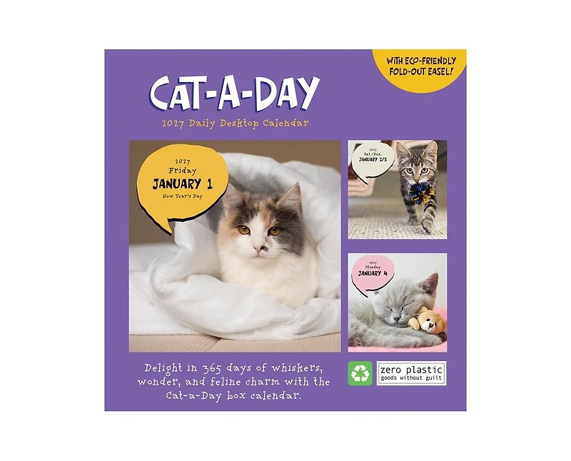 Tf Publishing Paper Goods 2027 Cat A Day Daily Desktop Calendar