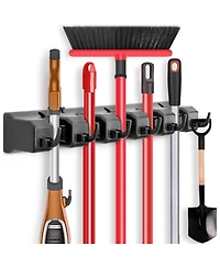 Xdovet Mop Broom Holder Wall Mounted Organizer Rack