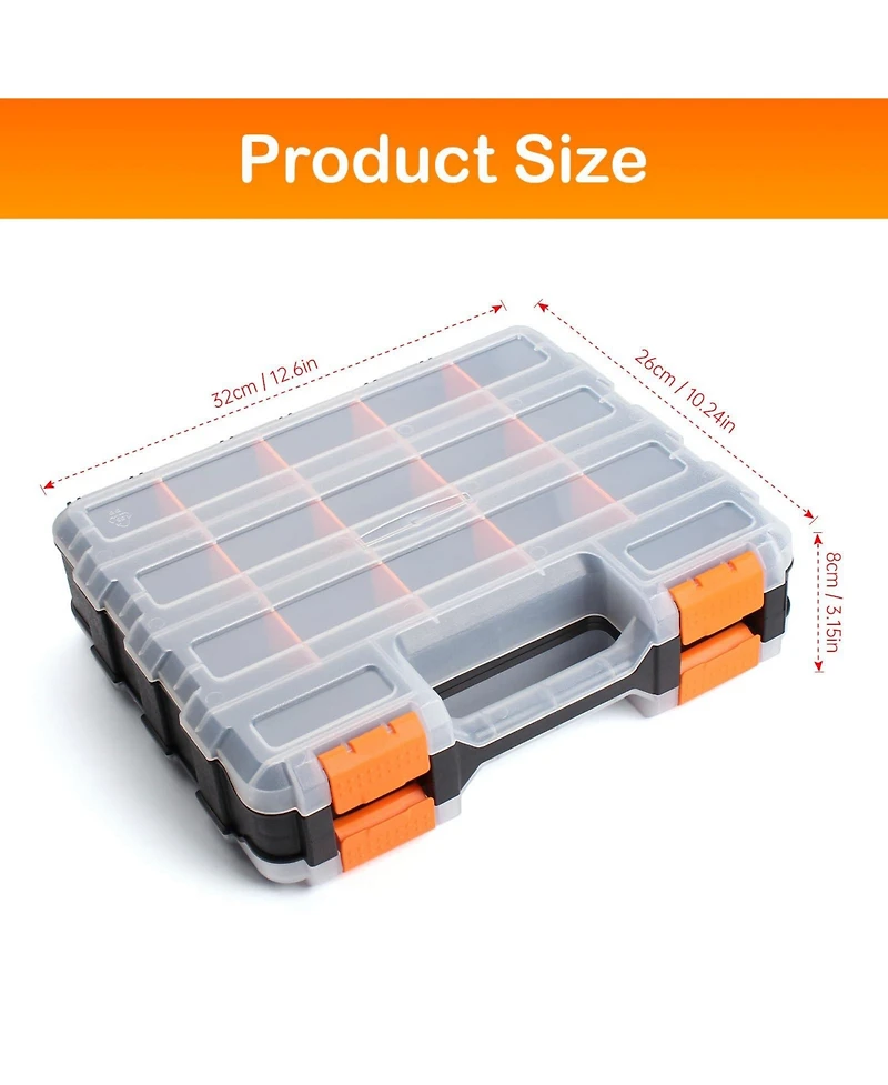 Xdovet Tool Box Organizer Small Parts Storage Removable Dividers