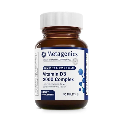 Metagenics D3 2000 Iu Complex Vitamin D3 Supplement - Supports Bone Health, Immune and Healthy Inflammation Response - With Isoflavones for