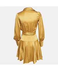 Pre-Owned Zimmermann Women's Silk Wrap Ruffle Mini Dress