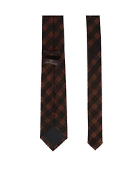 Trafalgar Men's Digby Checkered Plaid Silk Necktie