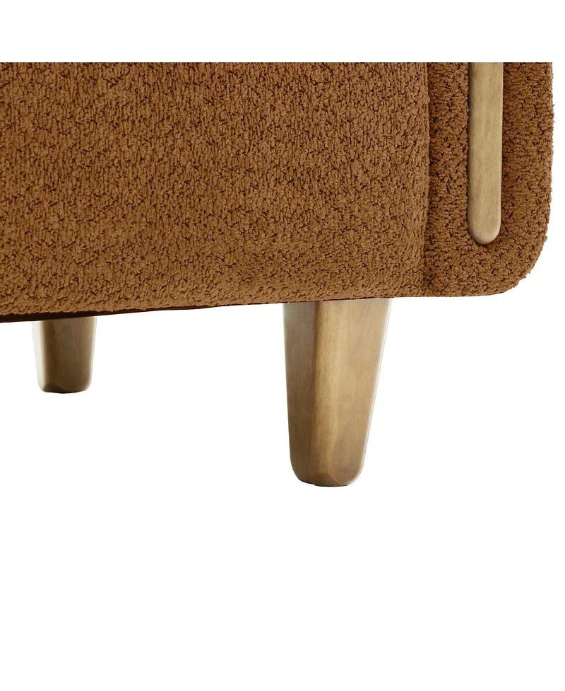 Streamdale Furniture Modern 3-Seater Textured Sofa with Rubberwood Legs