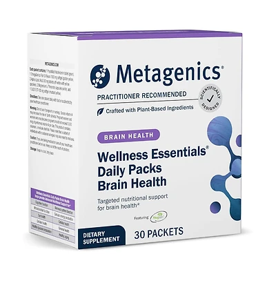 Metagenics Wellness Essentials Brain Health Comprehensive Daily Multivitamin Packs with Alpha Lipoic Acid, Biotin, Dha, Folate 30 Packets