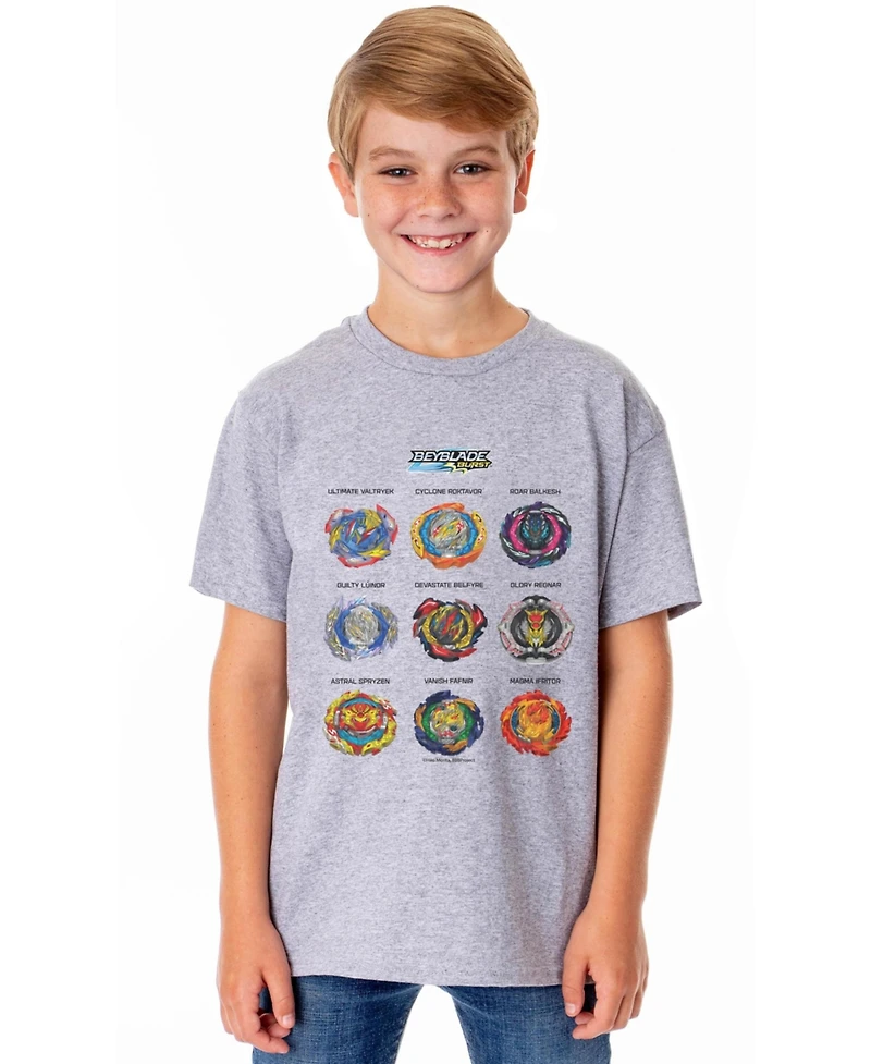 Beyblade Burst Tv Show Series Unisex Boys' Xs - Xl Battle Beyblades Crewneck Kids T-Shirt