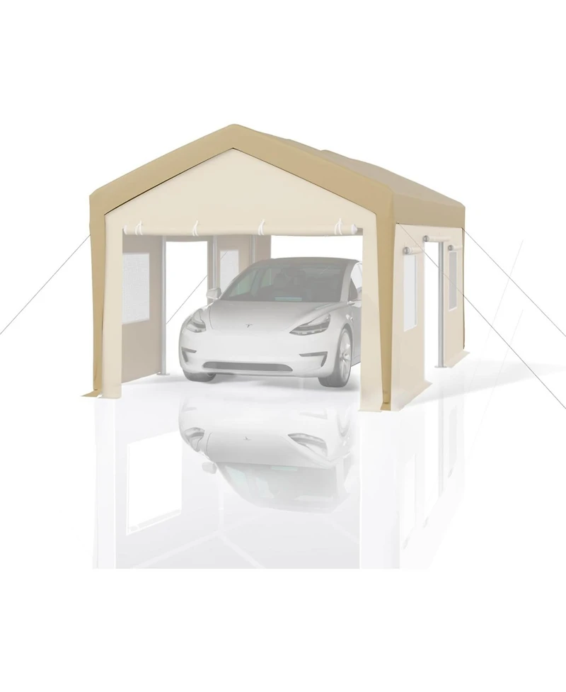 gaomon 10x20 Feet Waterproof and Uv-Resistant carport Replacement Canopy Cover -220G Pe Fabric