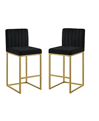 Streamdale Furniture Modern Fashion Counter Height Stools with Backrest Set of 2