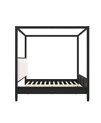 Streamdale Furniture Queen Canopy Platform Bed with Upholstered Headboard
