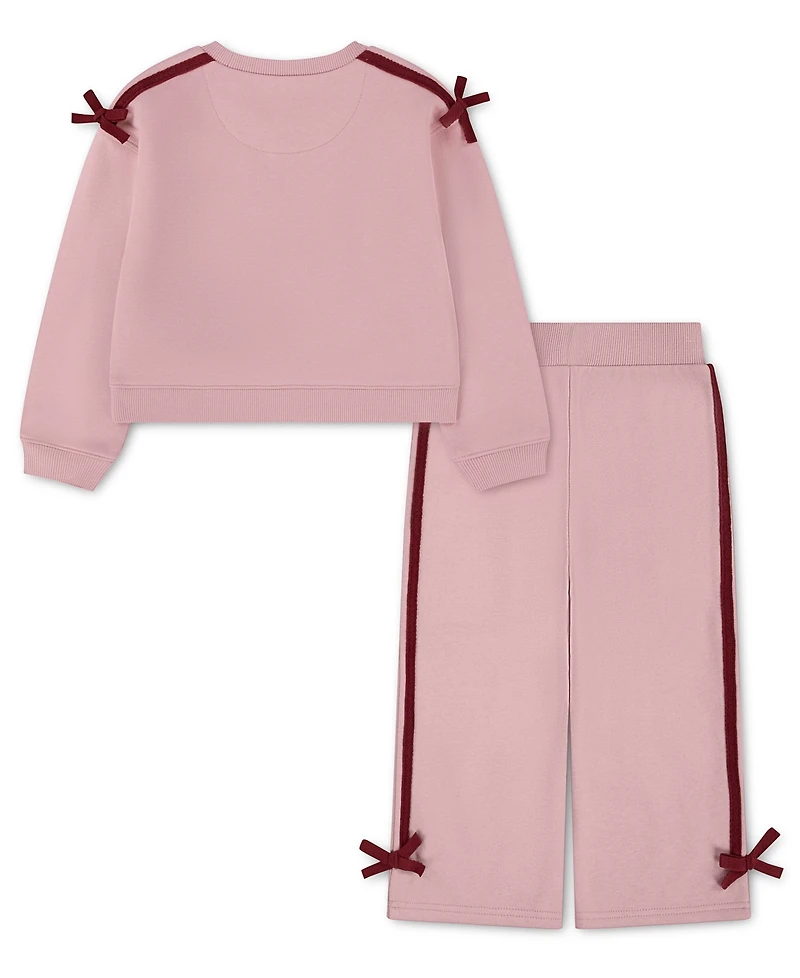 Levi's Toddler Girls' 2T-4T Sweatshirt and Pants, 2-Piece Set