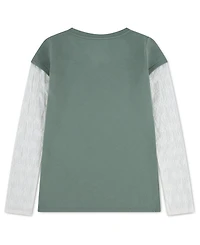Levi's Girls' 7-16 Twofer Long-Sleeve Knit T-Shirt