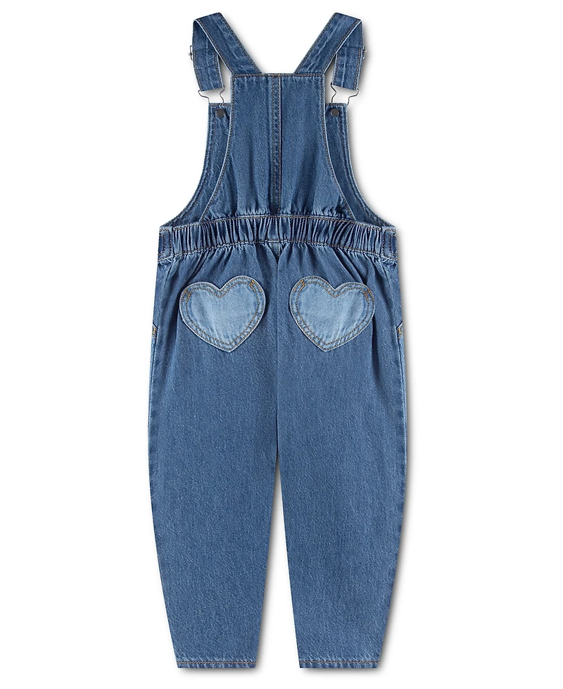 Levi's Toddler Girls' 2T-4T Hearts Sleeveless Overalls