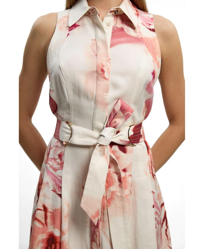 Karen Millen Women's Floral Halter Midi Dress