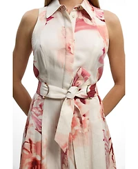 Karen Millen Women's Floral Halter Midi Dress