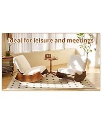 Streamdale Furniture Comfortable Glider Rocking Chair with Solid Wood Frame Set of 2