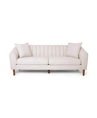 Streamdale Furniture Contemporary Tufted Upholstered Sofa with Sloped Arms and Accent Pillows
