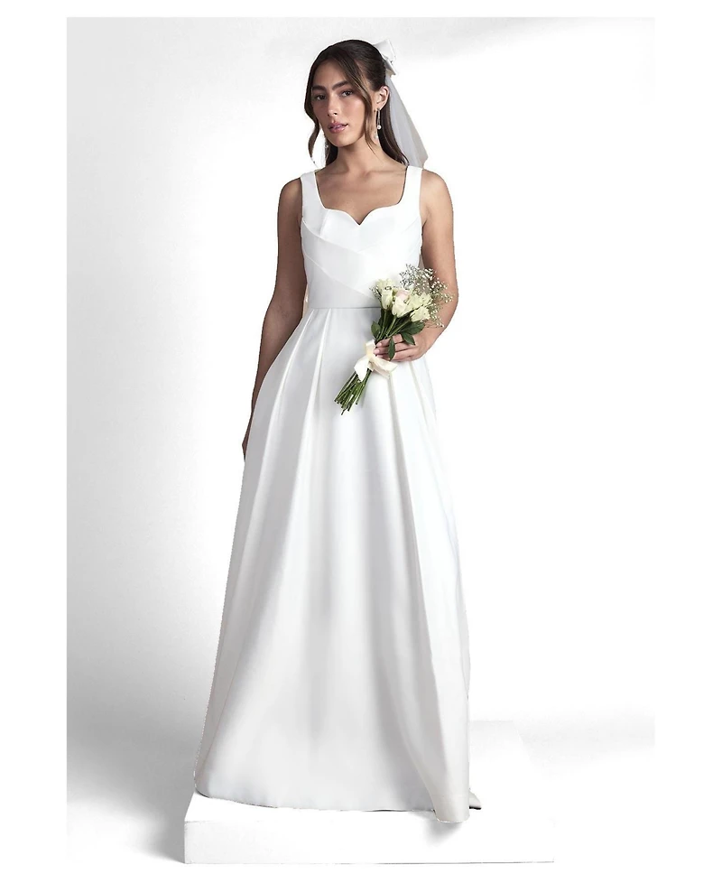 Coast Women's Pleated Satin Maxi Dress