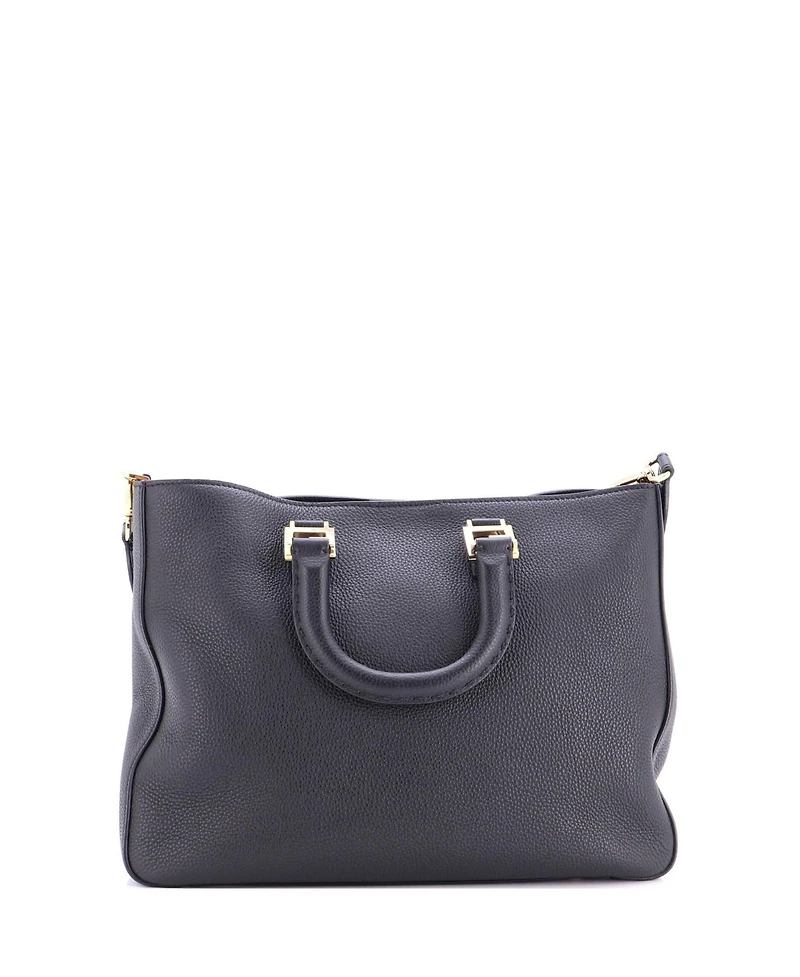 Pre-Owned Fendi Medium Selleria Ff Handle Tote Leather