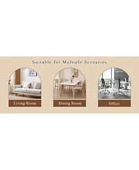 Streamdale Furniture Modern Style Dining Chairs Set of 4 Pu Leather with Silver Metal Legs