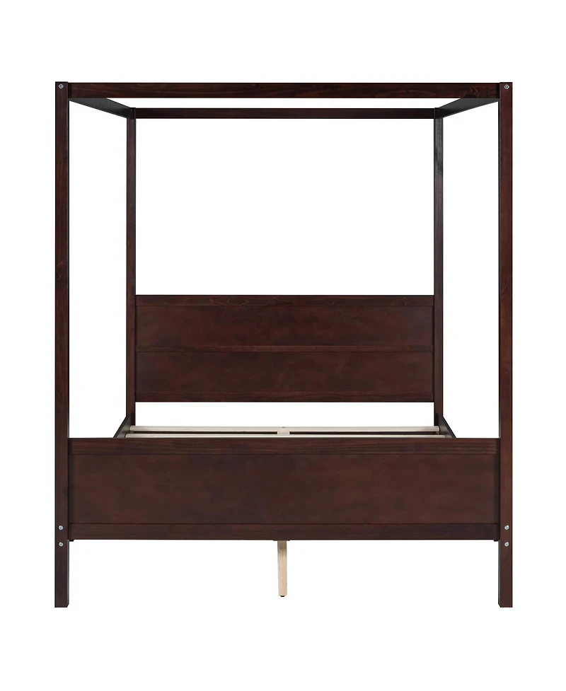 Streamdale Furniture Canopy Platform Bed with Headboard and Footboard
