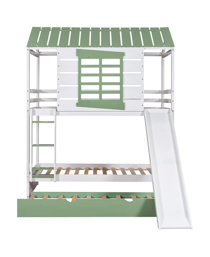 Streamdale Furniture Bunk Bed with Slide and Trundle