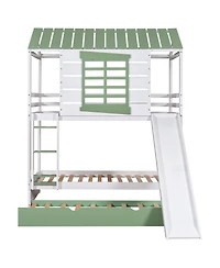 Streamdale Furniture Bunk Bed with Slide and Trundle
