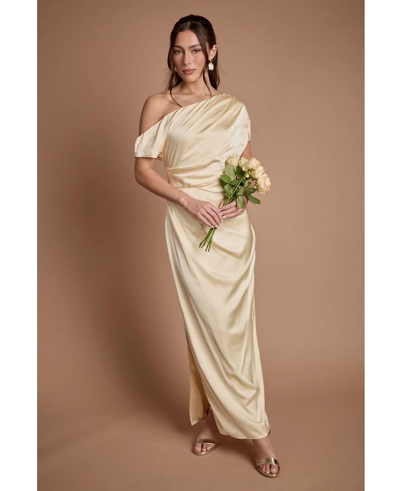 Coast Women's Off Shoulder Satin Maxi Dress