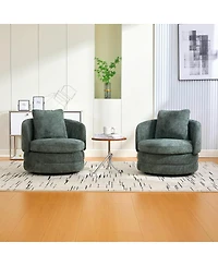 Streamdale Furniture 30''With Modern 360 Swivel Barrel Accent Chair with Pillow
