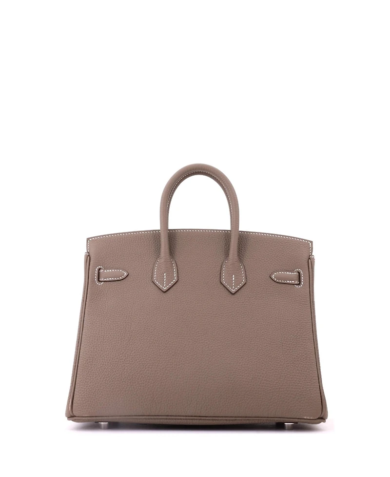 Pre-Owned HERMES Birkin 25 Handbag Togo with Palladium Hardware
