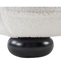 Streamdale Furniture Extra Thick Upholstered Platform Bed Frame Teddy Fleece
