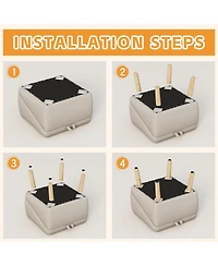 Streamdale Furniture Foldable 2-in-1 Wooden Pet Stairs for Small Dogs and Cats
