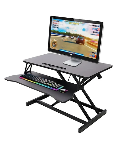 Streamdale Furniture Streamdale Adjustable Height Standing Desk with Keyboard Tray Black