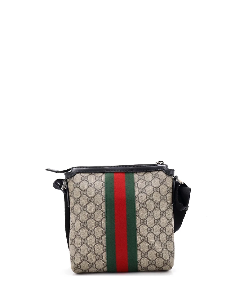 Pre-Owned Gucci Small Web Messenger Bag Gg Coated Canvas